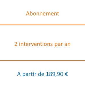 Abonnement 2 interventions (à partir de 189,90€)